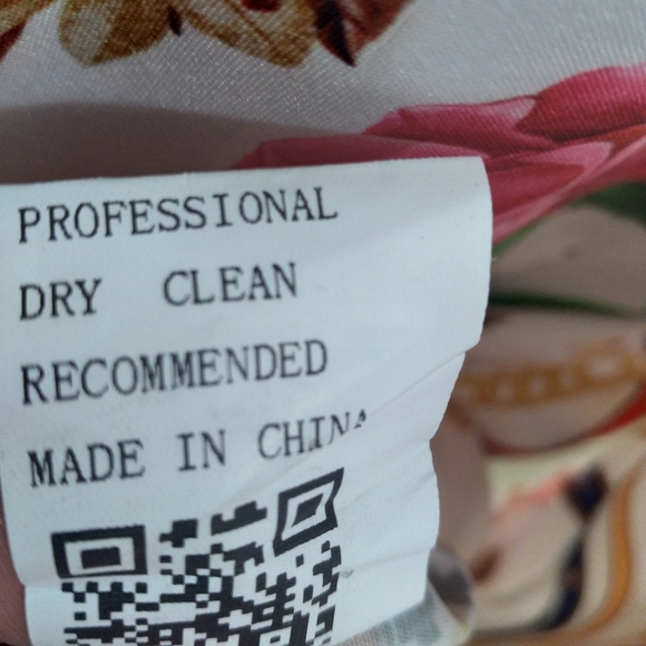 Women's Long Sleeve V-NECK Tie Multi-Color Flower Print Shirt-Size Large - Picture 10 of 10